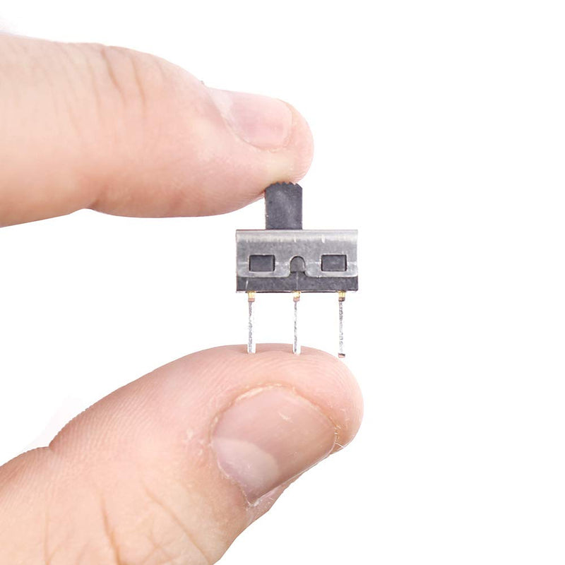 [Australia - AusPower] - WOWOONE 20 Pcs 5mm High Knob Vertical Slide Switch 3 Pin 2 Position 1P2T SPDT Panel (Pack of 20) CYT1107 