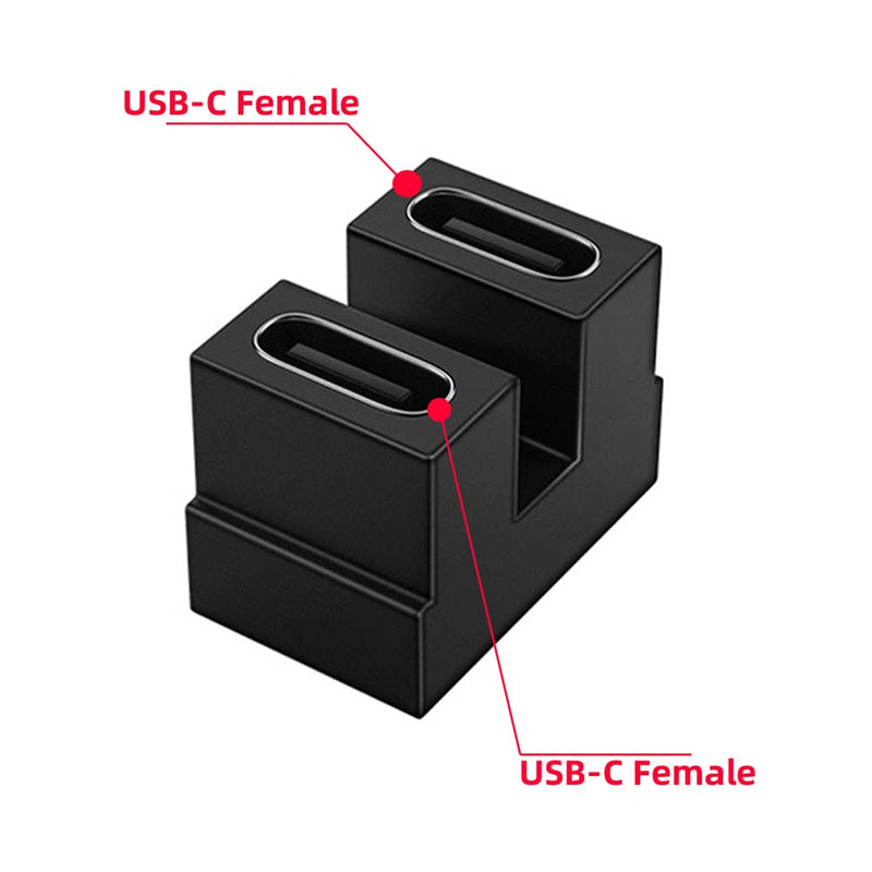 [Australia - AusPower] - NFHK 40Gbps USB4 Type C Female to Female Coupler Extender Power Data Video Adapter for NS Switch & Phone & Laptop 