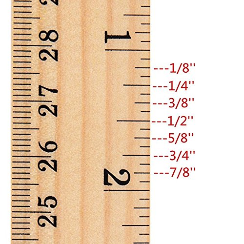 [Australia - AusPower] - 25 Pack Wooden Ruler 12 Inch Rulers Bulk Wood Measuring Ruler Office Ruler 2 Scale 25 Pieces 