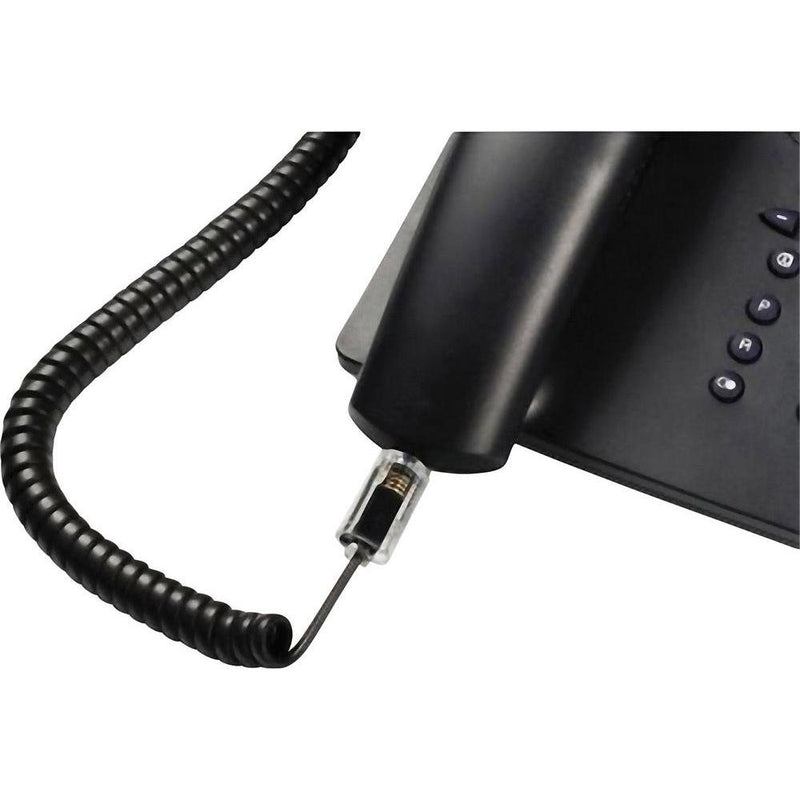 [Australia - AusPower] - 1 x Telephone Cord Detangler - 360 Degree Rotating - Clear/Black - Phone Cord Detangler (for Deep Recessed Jacks Order Item B071ZKQPF7) Branded Master Cables Product 