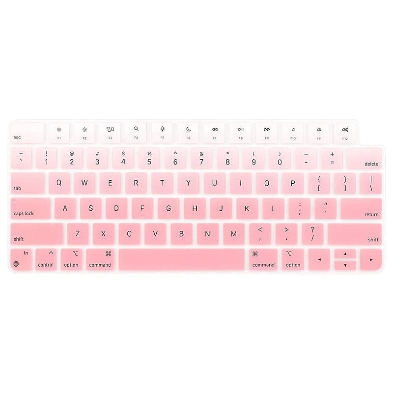 [Australia - AusPower] - ProElife Keyboard Cover Skin for Apple Magic Keyboard 3 (with Touch ID, Model: A2449, for 2021 iMac 24'' & 2022 Mac Studio with Silicon Chip) Accessories Ultra Thin Silicone Protector (Ombre Pink) Ombre Pink 