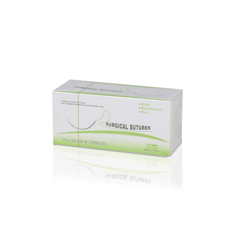 [Australia - AusPower] - Vision Scientific VSN4001 75cm Nylon Suture Thread W Curved Needle 24 PK | Exceptionally Smooth Surface | Superior Tensile Strength |Excellent Knot Security |W Manual(Educational & Training Use Only) 