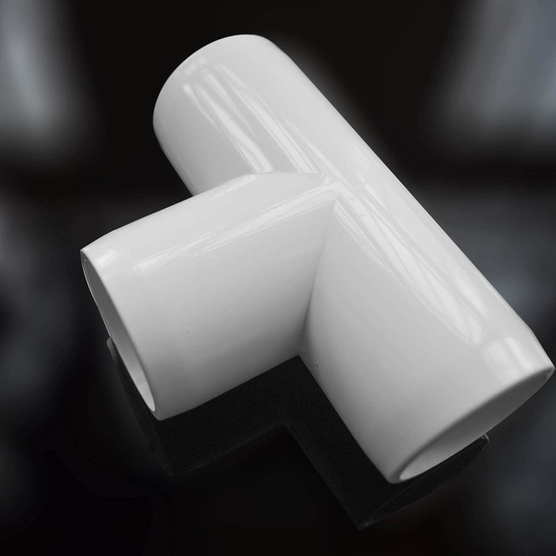 [Australia - AusPower] - EPHECH 3 Way 1/2Inch Tee PVC Fittings, 24PCS Heavy Duty PVC Pipe Fitting PVC Furniture Grade Fitting Connector for Water Supplies Build PVC Furniture DIY Garden Shelf Greenhouse 