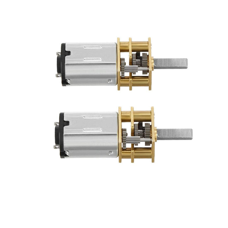 [Australia - AusPower] - QMseller 2PCS DC 6V 300RPM Micro Gear Box Speed Reduction Motor 0.18A Electric Gear Motor with 2 Terminals 