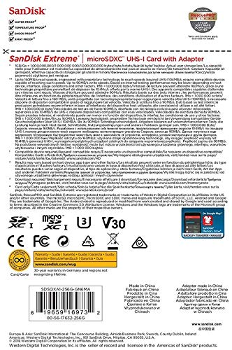 [Australia - AusPower] - SanDisk 256GB Extreme UHS-I microSDXC Memory Card with SD Adapter 
