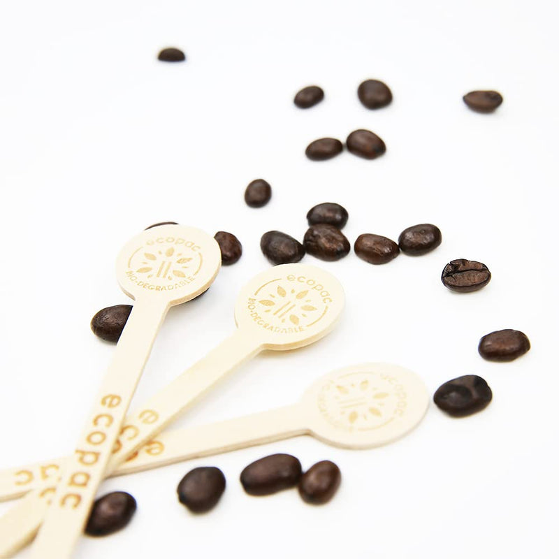 [Australia - AusPower] - Wooden Coffee Stirrer Sticks Disposable Environmentally Friendly Biodegradable Cafe Grade Beverage Stir Sticks for 7 InchCoffee Milk Cocktail Tea (100PCS) 100PCS 