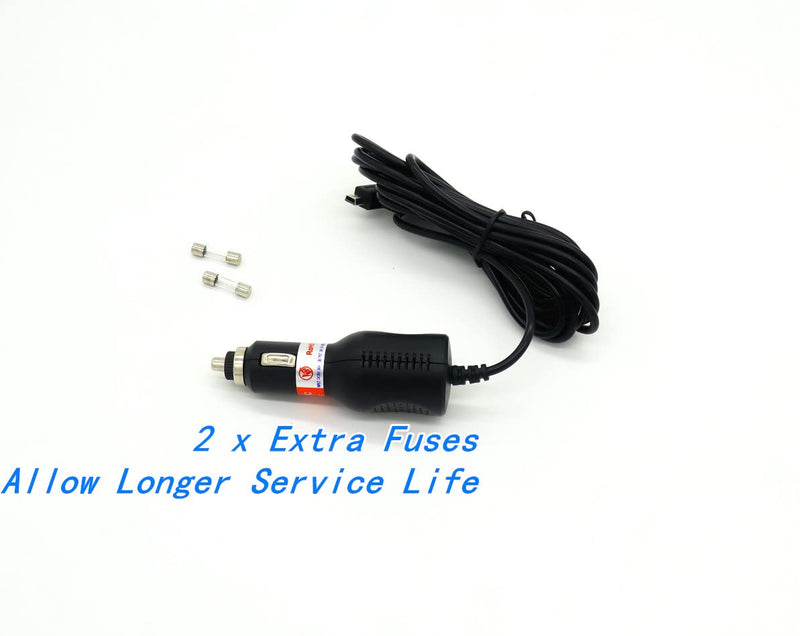[Australia - AusPower] - JFXONE Car Power Charger Adapter + USB Cord Compatible with Rand McNally TND 520, 530,540, 720, 730 GPS 