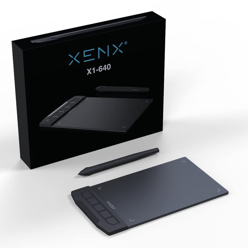 [Australia - AusPower] - XENX X1-640 Ultra-thin Graphic Drawing Tablet 6x4 inch with 8192 Pressure Levels Battery-Free Pen for Digital Art, Design, E-learning/Online Classes, OSU Gaming, Compatible with Windows, Mac & Android 