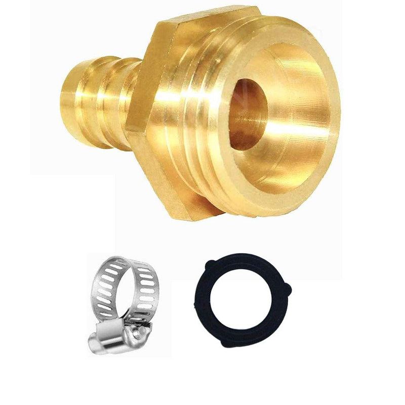 [Australia - AusPower] - YOUHO 2-Pack Brass Garden Hose Adapter, 3/4 GHT Male Hose x 3/4 Inch Male Barb(19MM), Garden Hose Connectors 3/4 Barb to 3/4 Male Garden Pipe Joint Extension Repair Fitting 