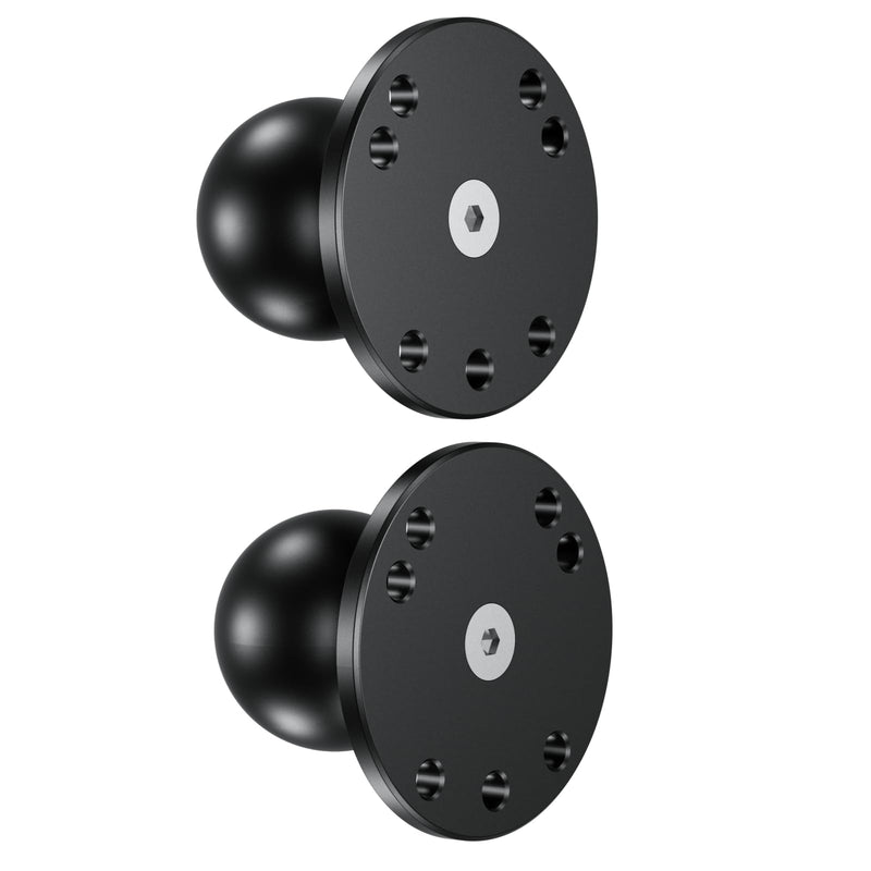 [Australia - AusPower] - BRCOVAN 2 PCS, 1.5'' Ball Mount Base with Aluminum Alloy AMPS Hole Round Plate & 1.5'' TPU Ball Adapter Compatible with RAM Mounts C Size 1.5 Inch Ball Double Socket Arm 