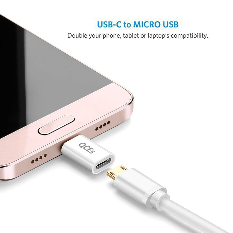 [Australia - AusPower] - USB C Fast Charging Adapter 4Pack, QCEs Micro USB to USB C Convert Connector Charger Compatible with Samsung Galaxy S8 Plus S9 S10 S9+ S10+ Note 8/9, Google Pixel 2/3 XL LG V40 V30 V20 G7 G6 G5 More 4 