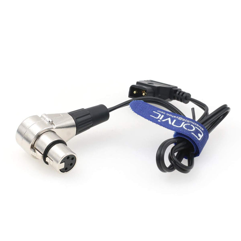 [Australia - AusPower] - Eonvic D-Tap Male to 4 Pin XLR Female Right Angle Adapter Power Cable for DSLR Camcorder (Straight Cable) straight Cable 