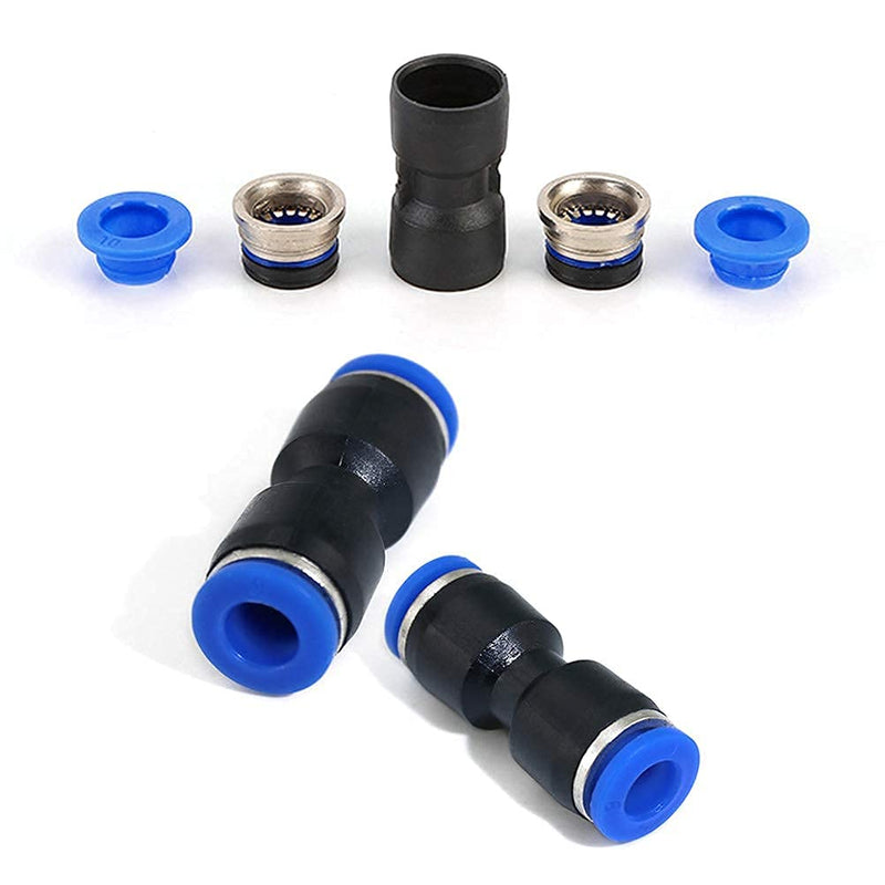 [Australia - AusPower] - 80Pcs Straight Push in Connectors Quick Release Pneumatic Connectors Air Line Quick Connect Fittings Kit for 1/4 5/16 3/8 1/2 inch Tube OD 