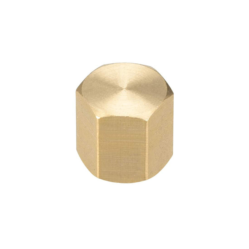 [Australia - AusPower] - uxcell 1/4SAE Pipe Fitting Valve Cap, Brass Hex Female Thread Hose Connector, for Garden and Outdoor Water Pipes Nozzle Joints, 4Pcs 
