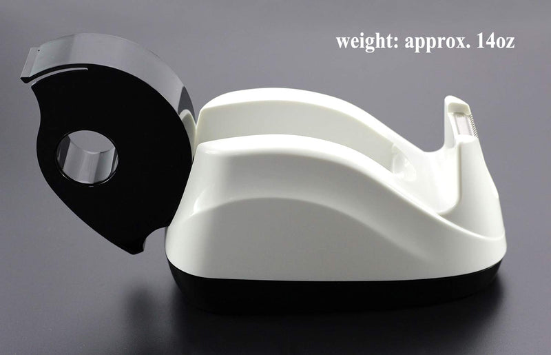 [Australia - AusPower] - BeeChamp Heavy Base Nonskid Desk Tape Dispenser One-Hand Dispensing (White) 