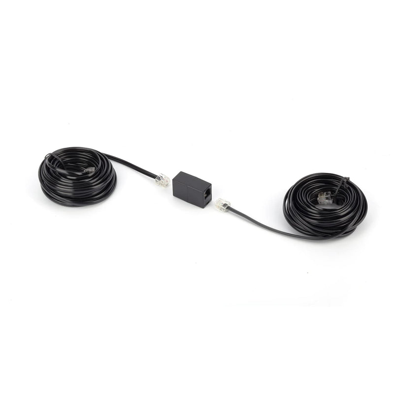 [Australia - AusPower] - RJ11 Coupler, Straight Telephone Inline Coupler RJ11 6P4C Inline Keystone Jack Female to Female Straight Telephone Cable Cord Extension Adapter Black 6Pack 