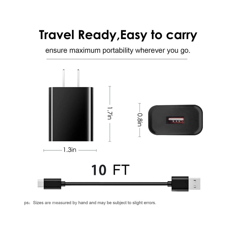 [Australia - AusPower] - 10FT USB C Wall Charger Charging Cable Cord Fit for Motorola G Power 2022, G Stylus 5G, Moto One 5G/One 5G UW Ace G7 G8 Play, Edge/Edge+, Z4 G200 G100 G22 G41 G60 G71 G72 G60s E20 G30 G10 G51 Phone 