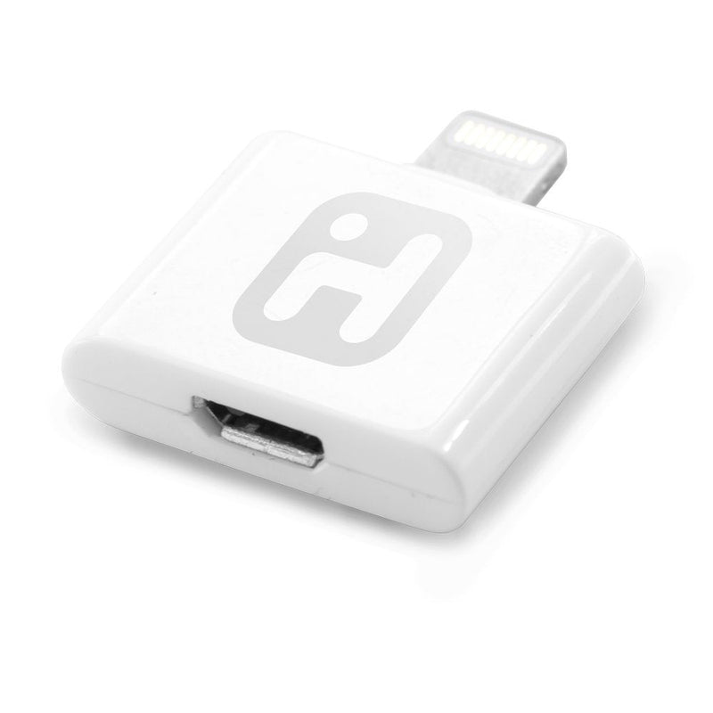 [Australia - AusPower] - iHome iHome Micro USB to Lightning Adapter - Data Cable - Retail Packaging - WHITE 