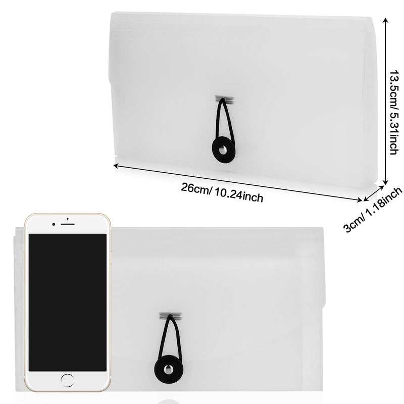 [Australia - AusPower] - Oak-Pine 13 Pocket Receipt Folder/ Accordion File Organizer/ Plastic Check Bill File Folder/Expanding File Folder/ Expanding Coupon Organizer with Labels/ Document Organizer Folder (White Translucent) White Translucent 