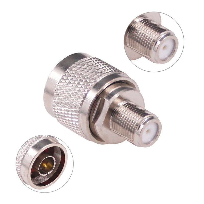 [Australia - AusPower] - RFaha 4pcs N to F Coax Adapter N Type Male/Female to F Type M/F RF Coaxial Connector Kit(F107-4) 