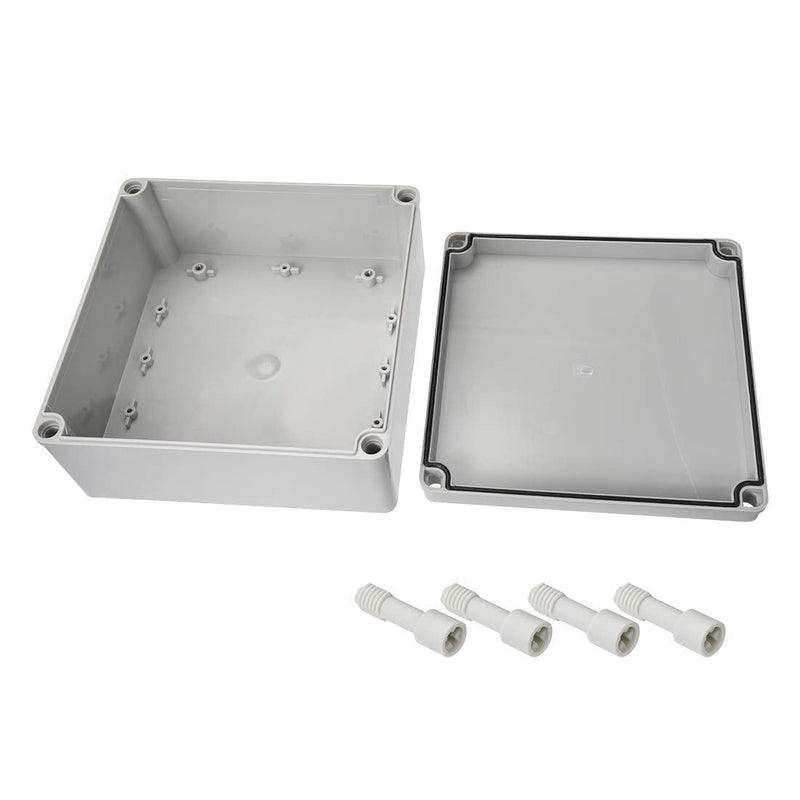 [Australia - AusPower] - DJC Supply Co. 6" x 6" x 3" Weather & Dust Proof PS Plastic Junction Conduit Box Enclosure (5.5"x5.5"x3" Interior Dimension)1 Pack 1 6" x 6" x 3" 