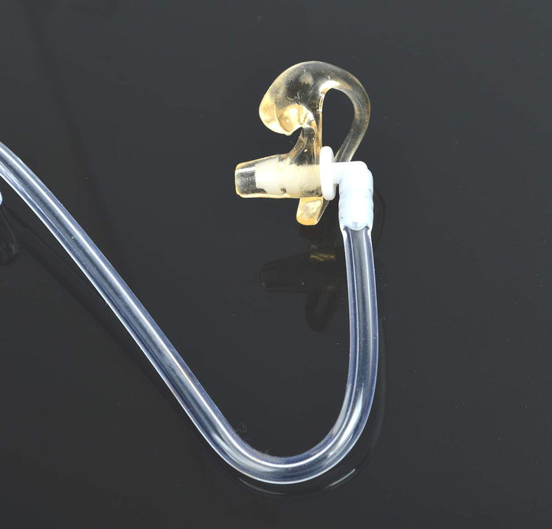 [Australia - AusPower] - HYS Surveillance Kit Earpiece Clip Microphone PTT with One Pair Medium Earmolds (Two-Wire: 3.8ft/4.3ft) for BPR40 RMM2050 RDV2020 RDU4100 Radio Acoustic Tube Headset 