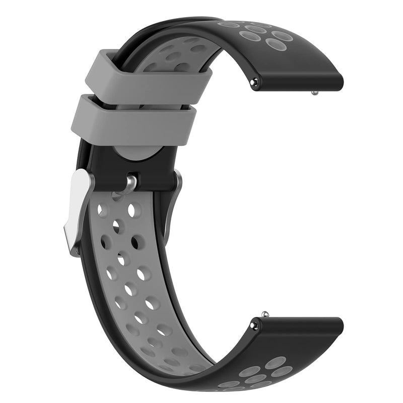 [Australia - AusPower] - Disscool Compatible for Huawei GT 3 46mm Watch Bands, 22mm silicone Quick Release Soft Wristband Replacement Strap Compatible for Huawei GT Runner Grey 