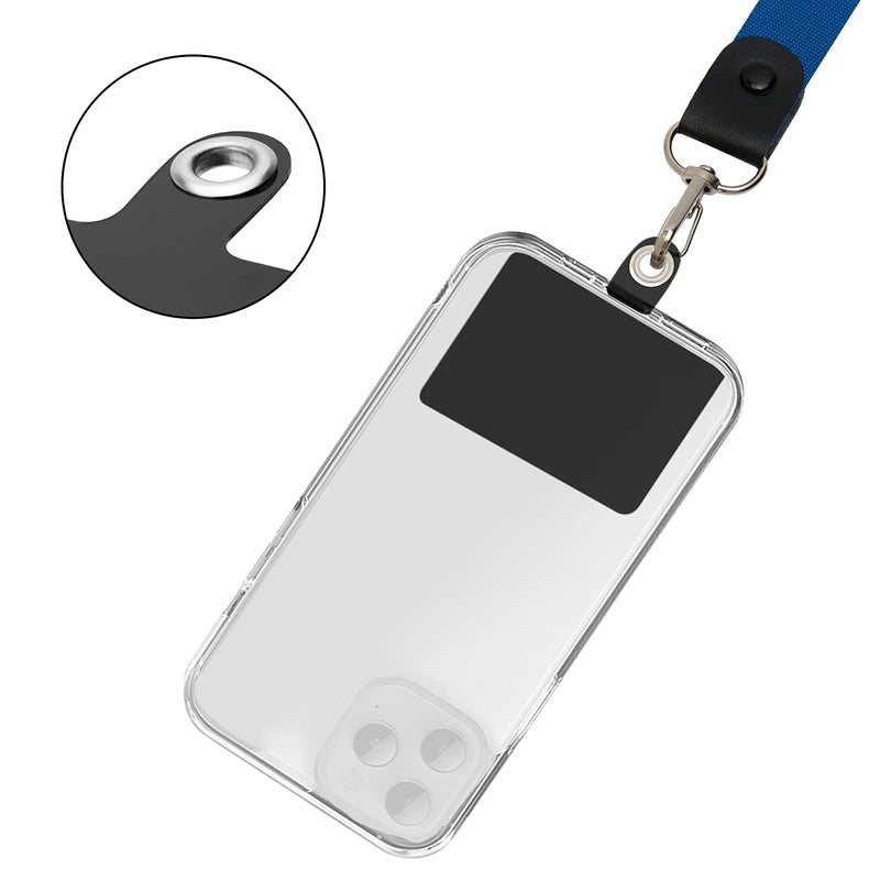 [Australia - AusPower] - Tsocent Cell Phone Lanyard Tether,4 Pack Universal Durable PVC Connector with Metal Ring Compatible with Most Smartphones Case (Black) Black 