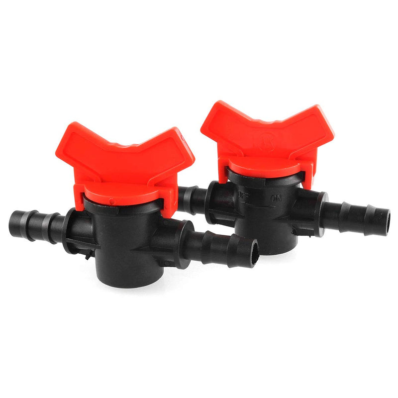 [Australia - AusPower] - DGZZI Barbed Ball Valve 4PCS 3/8-Inch ID in-Line Ball Valve Shut-Off Switch with Hose Barb for Drip Irrigation and Aquariums 