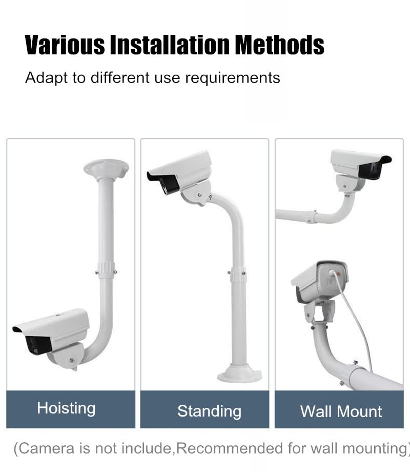 [Australia - AusPower] - V-Fiabilidad J-Shaped Security Camera Mounting Bracket Extender Pole,30-60cm Adjustable Ceiling Mount Bracket for CCTV Surveillance Camera 