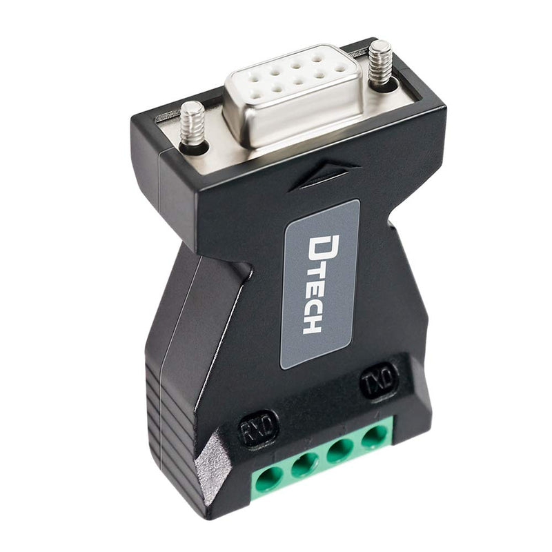 [Australia - AusPower] - DTECH RS232 to RS485 Converter Serial Adapter with 4 Position Terminal Block for Long Haul Data Communication Supports 600W Anti-Surge 