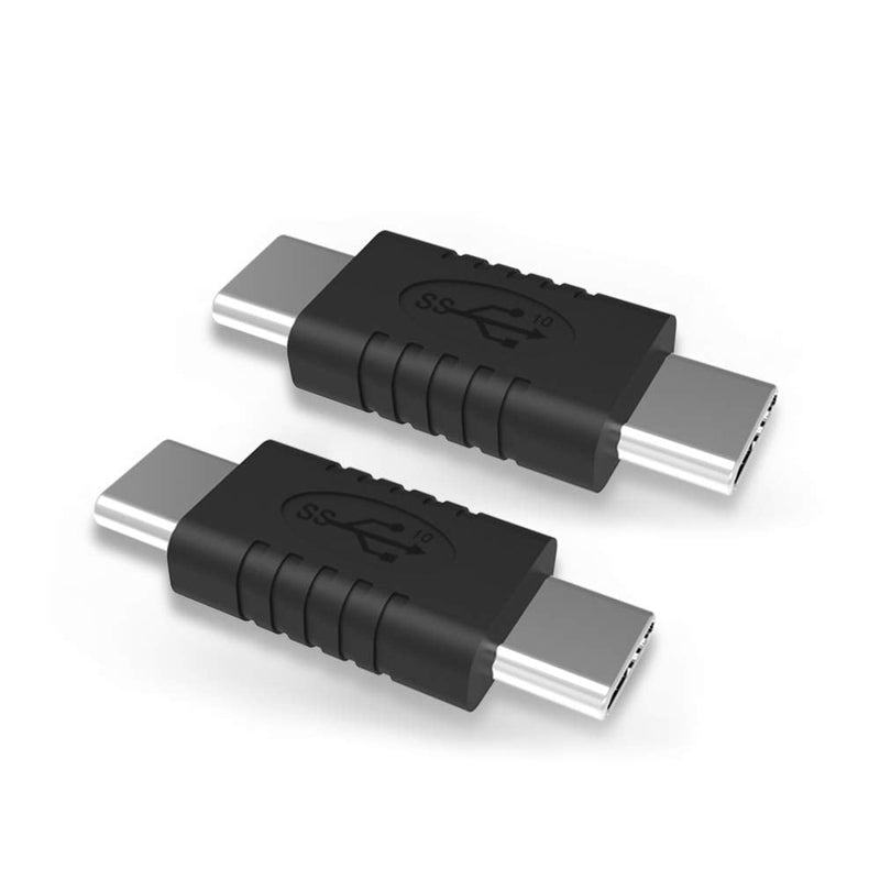 [Australia - AusPower] - Type C Male to Type C Male Adapter Support Data Synchronization and Charging USB C to USB C Cable 3.1 Gen 2 10Gbps 60W Converter, 2-Pack 