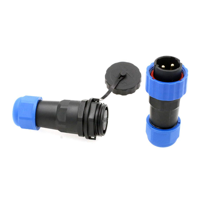 [Australia - AusPower] - HangTon SD20 Waterproof Aviation Circular Plastic Connector for Outdoor Power System LED Lighting (2 pin, Male Plug and Female Cable Receptacle) 2 pin 