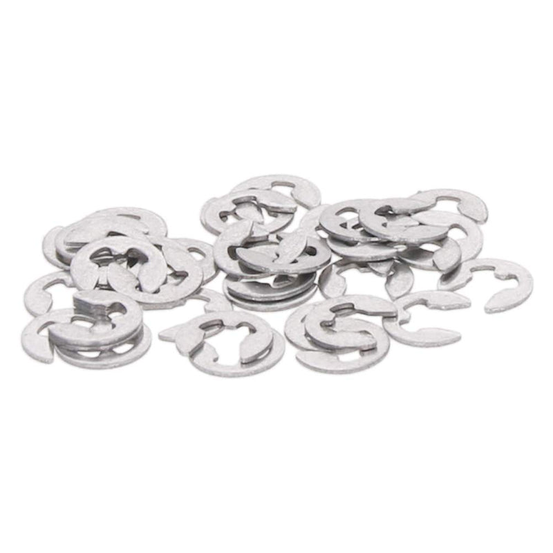 [Australia - AusPower] - MroMax External Circlips C-Clip Retaining Shaft Snap Rings 304 Stainless Steel, Silver 500pcs M2.5 