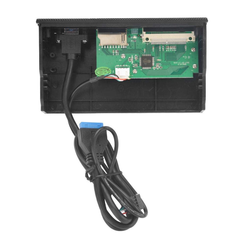 [Australia - AusPower] - 5.25 Inch Multifunction Front Panel Internal Card Reader,USB 3.0 Port All in one Multimedia 64G PC Dashboard Card Reader with 6 Copper Plated Card Slots,Support M2, SD, MS, XD, CF, TF Card 