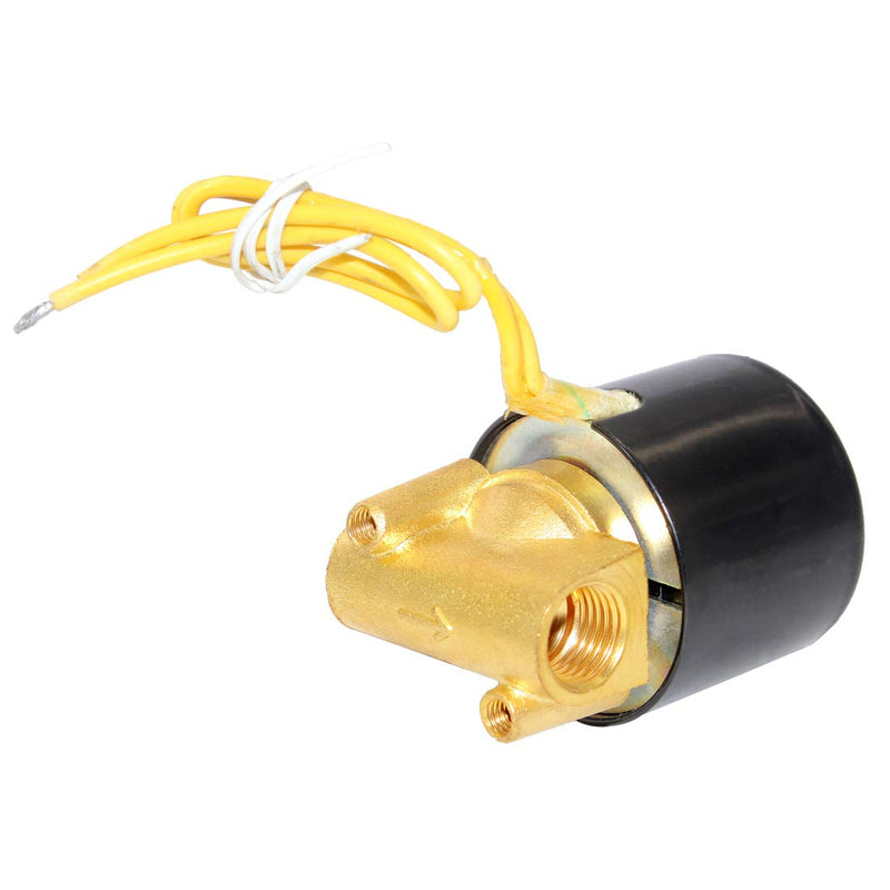 [Australia - AusPower] - Beduan Brass Mini Electric Solenoid Valve, 12V 1/4" Air Valve Control Flow Normally Closed for Air Water Oil Fuel 