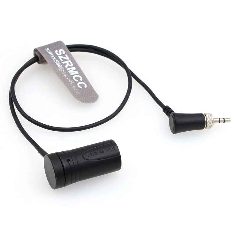 [Australia - AusPower] - SZRMCC Low Profile XLR 3 Pin Male to Locking 3.5mm TRS Audio Cable for Sennheiser EK500 Sony UWP-D Series Wireless Transmitter Receivers (Black Cap) Black Cap 