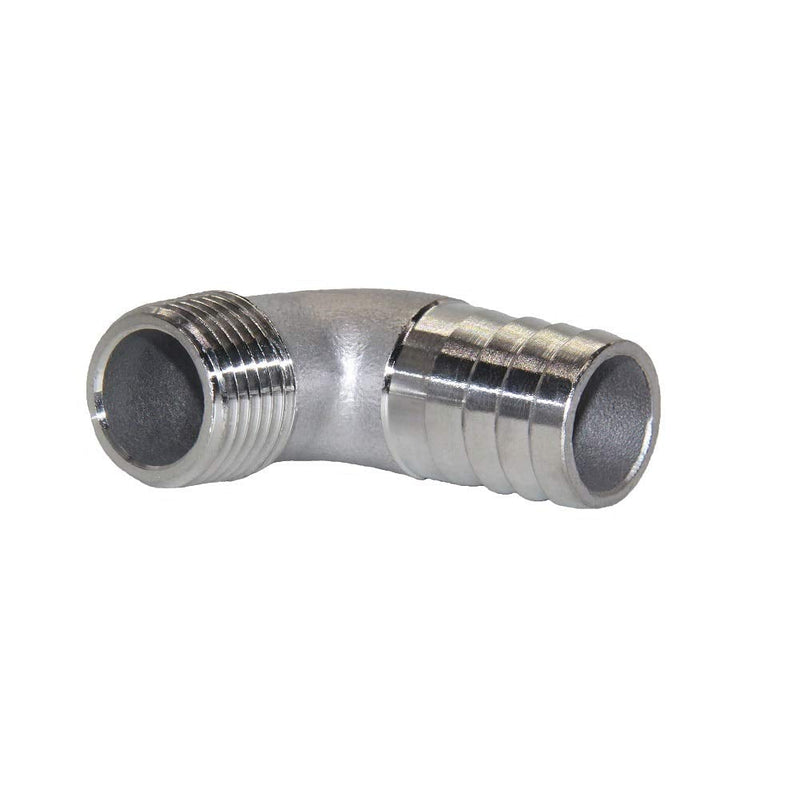 [Australia - AusPower] - Beduan Stainless Steel Elbow 3/4" Hose Barb x 1/2" Male NPT Home Brew Pipe Fitting 3/4" Barb x 1/2" NPT Male 