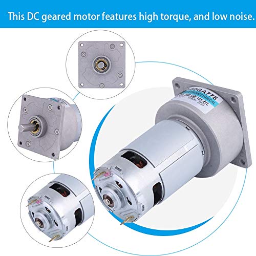 [Australia - AusPower] - 60GA775 DC12V 35W DC Geared Motor Large Torque Speed Adjustable Micro DC Geared Motor (300R) 300R 
