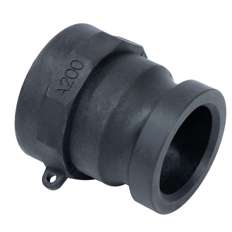 [Australia - AusPower] - Quafwia 1 PC Poly Cam Lock Fittings 2 inch Standard Part A Cam Groove Hose Fitting 2 Camlock Fittings, 2" Male Aadapter x 2" Female Thread Camlock Fittings 2 inch 