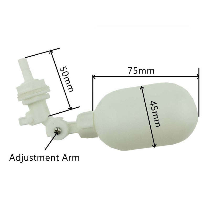 [Australia - AusPower] - 1/4 inch Tube Float Valve Kit for RO Water Reverse Osmosis System water filter Push in to Connect Pipe Hose Tube Fittings CCK tube（ball valve +L+15 feet pipe） (blue) 