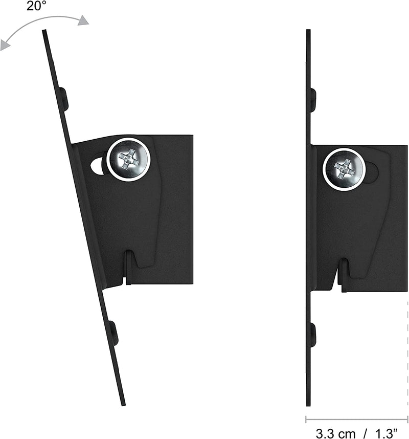 [Australia - AusPower] - Tilting TV Wall Mount Monitor Wall Mount Camper 14-24 Inch LED LCD Small Monitor Bracket with Screw Black 