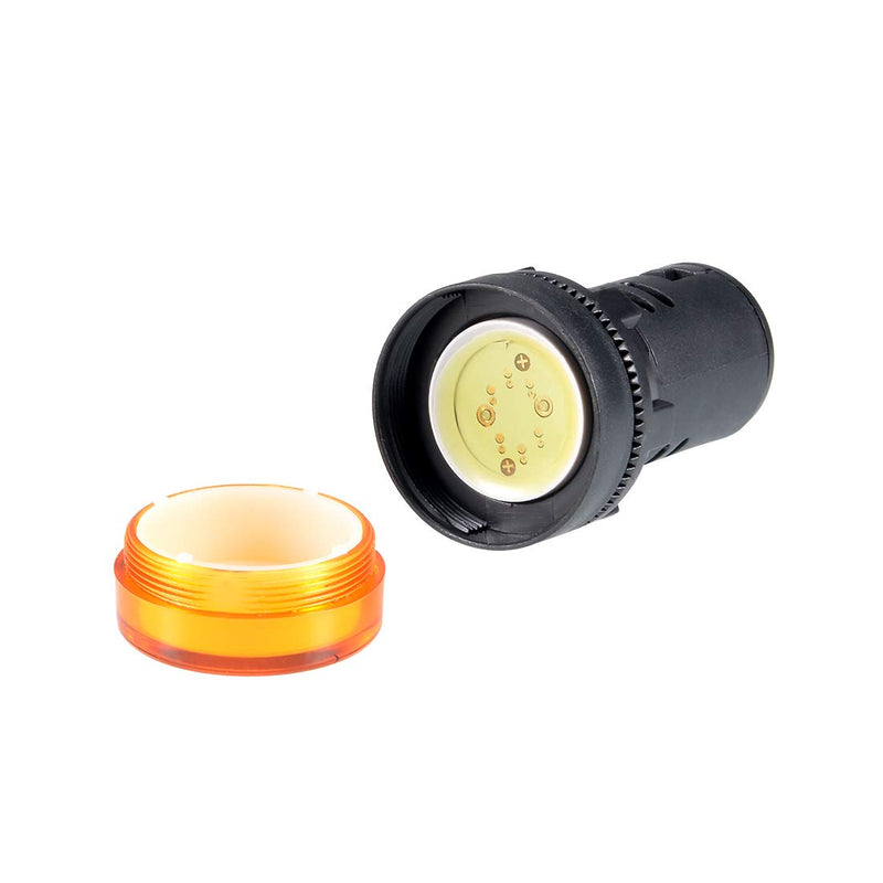 [Australia - AusPower] - uxcell 4Pcs Yellow Indicator Light AC/DC 110V, 22mm Panel Mount, for Electrical Control Panel, HVAC, DIY Projects 