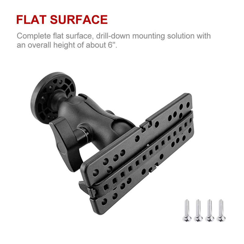 [Australia - AusPower] - CALIDAKA Fish Finder Mount Base, Ball-Mount Fish Finder Mount, 360 Degree Rotation Fish Finder Holder, Universal Marine Electronic Fish Finder Mount, Boat Fish Finder Electronics Mount Black 