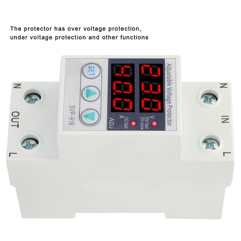 [Australia - AusPower] - Current Protector, Intelligent Single Phase Adjustable Over Voltage Under Voltage Current Protector - 230VAC(63A) 63A 