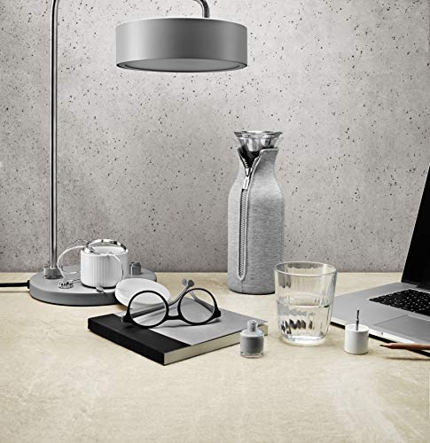 [Australia - AusPower] - Eva Solo  567974 Tuxedo Glass Carafe, Stainless Steel, 1 L, light grey, 27.4 x 10 x 9.8 cm 