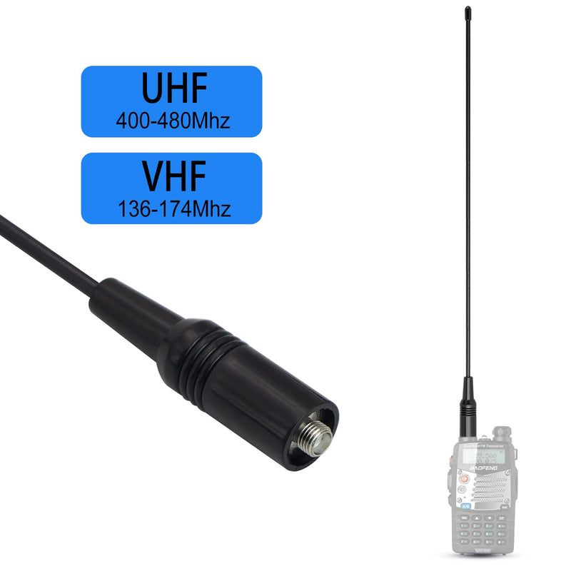 [Australia - AusPower] - Wollton W-771 15.1-Inch Radio Antenna VHF/UHF (144/430Mhz) SMA-Female for BAOFENG and BTECH Ham Radio Antenna (4 Pack) 