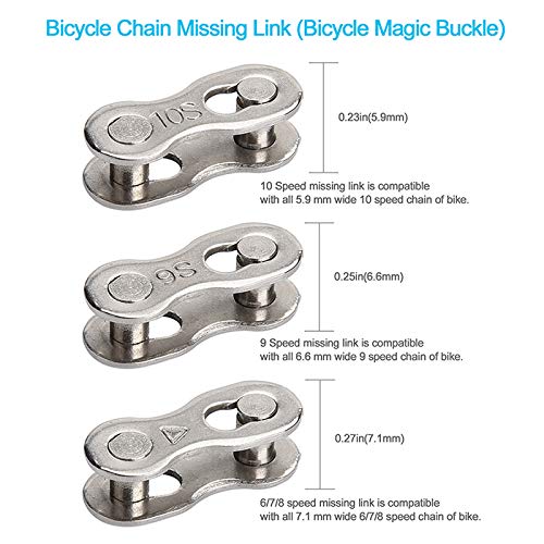 [Australia - AusPower] - Aunocy Bike Chain Removal Tool – Bicycle Chain Repair Kit – Bike Link Plier, Chain Breaker Splitter Tool, Chain Checker and 3 Pairs of Links – Easy to Use – Quick Fix – Premium Tool Kit for Cyclists 