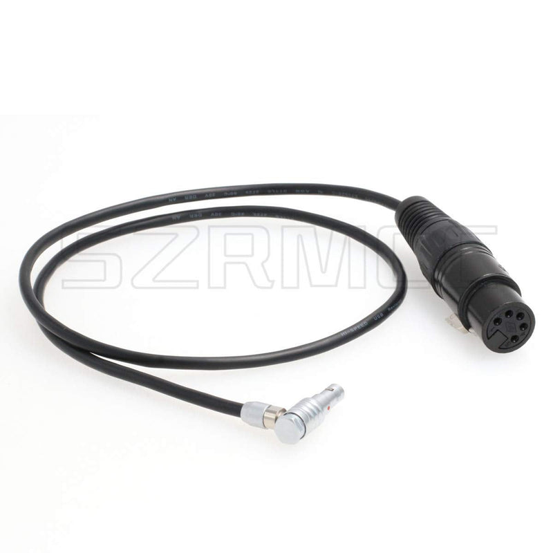[Australia - AusPower] - SZRMCC XLR 5 Pin Female to Right Angle 00B 5 Pin Audio Input Cable for Arri Alexa Mini and Z CAM E2 Camera (Right Angle, 60cm) 
