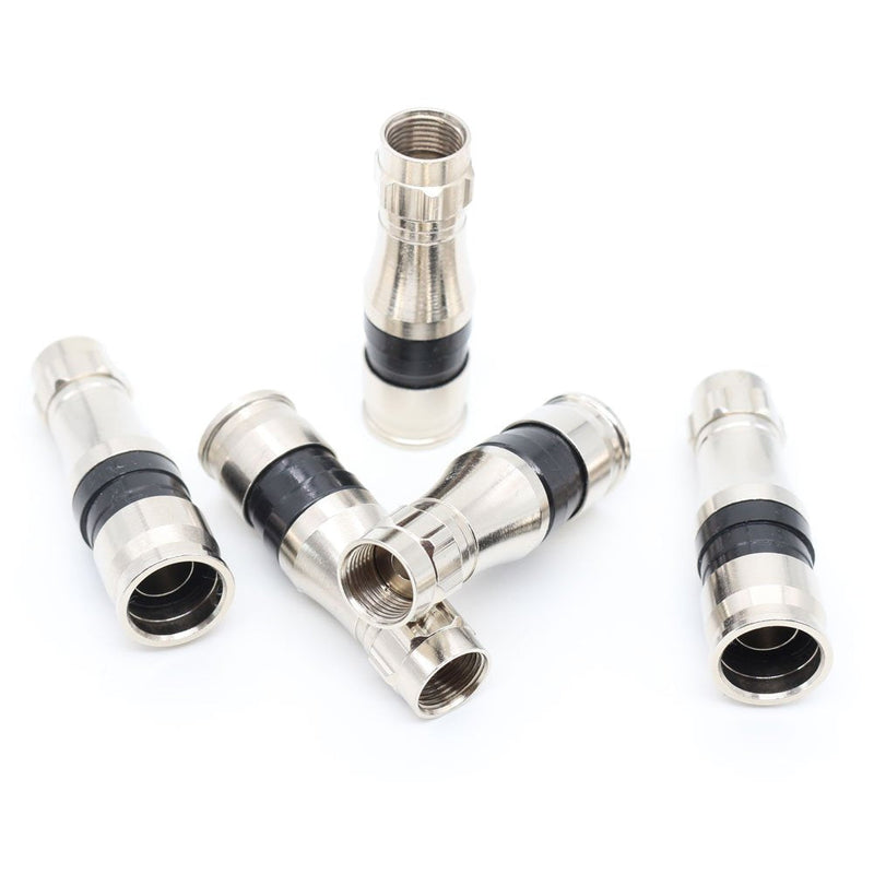 [Australia - AusPower] - ANHAN F Type RG11 Coax Cable Compression Fitting/Connector with Weather Seal O Ring 10PACK 10packs 